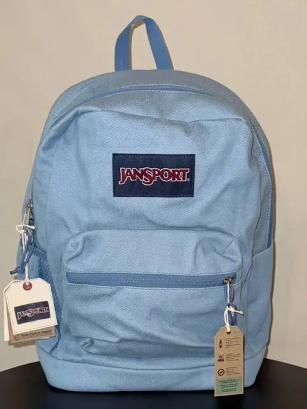 JanSport Cross Town Plus Remi" Backpack- Light Denim - Picture 3 of 5